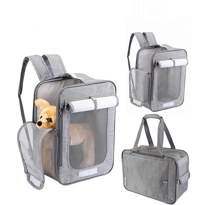 New Arrival Portable Airline Approved Dog Backpack Carrier Ventilated Pet Hiking Backpack Camping Biking Travel Dog Bag