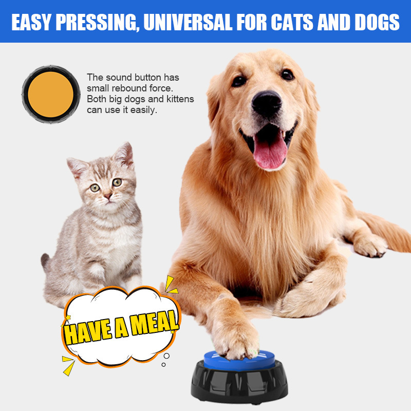 Interactive Speaker Dog communication Button Dog clicker pet Training Buzzer Dog Pet talking Buttons with sticker