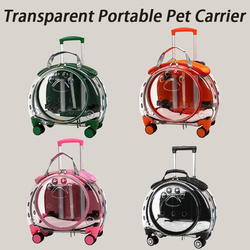 High Quality Luxury Pet Travel Carrier Dog Cat Trolley Carrier Backpack with Wheels Pet Outdoor Carrier