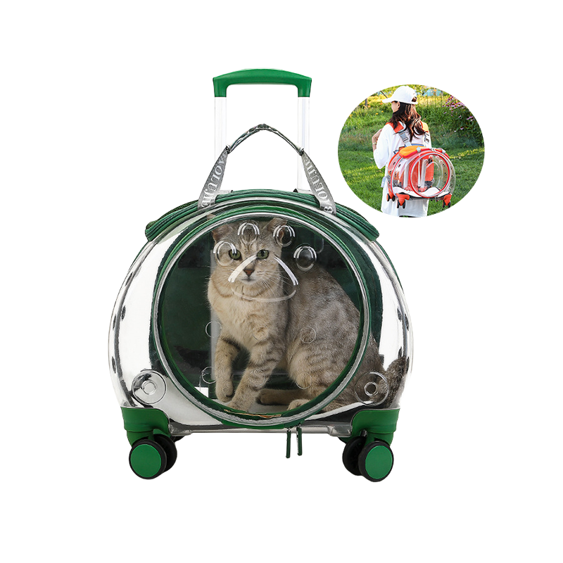 High Quality Luxury Pet Travel Carrier Dog Cat Trolley Carrier Backpack with Wheels Pet Outdoor Carrier