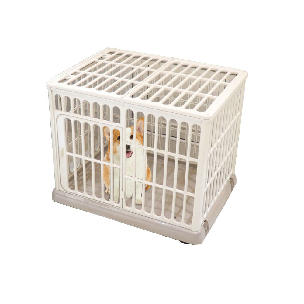 Dog Crate for Small Dog Cats Cage Double Door with Wheels Indoor Dog Cage Cat Cage