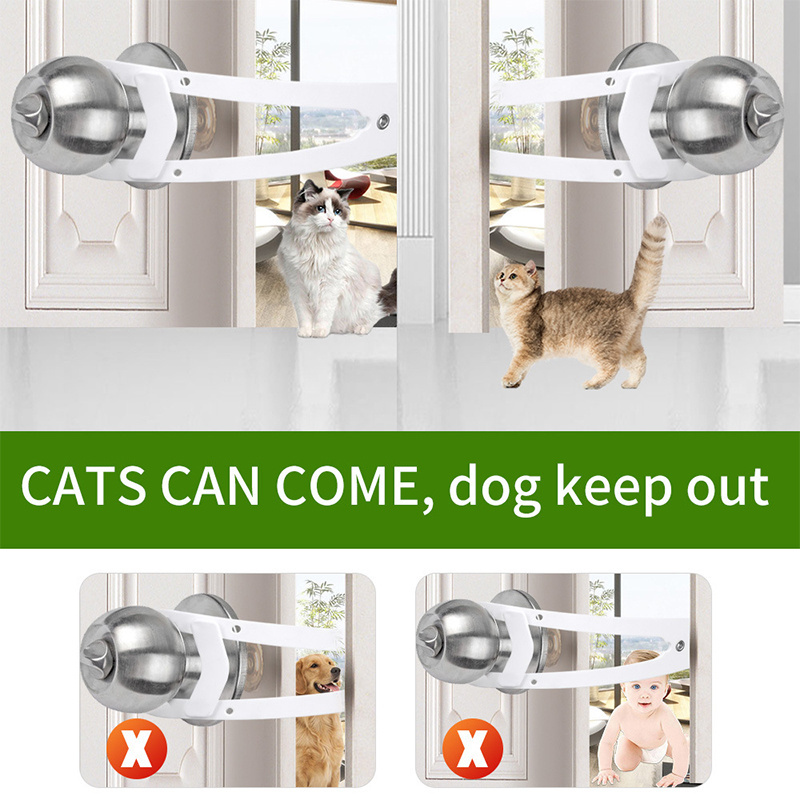 Adjustable Door Strap for Cats to Dog Proof & Keep Dog Out Door Buddy Cat Door Stopper & Cat Door Latch