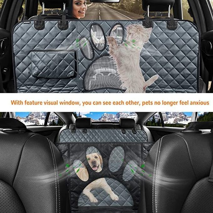 Heavy Dog Seat Cover for Back Seat Scratch Proof Nonslip Dog Hammock for Car Pet Back Seat Covers for Cars