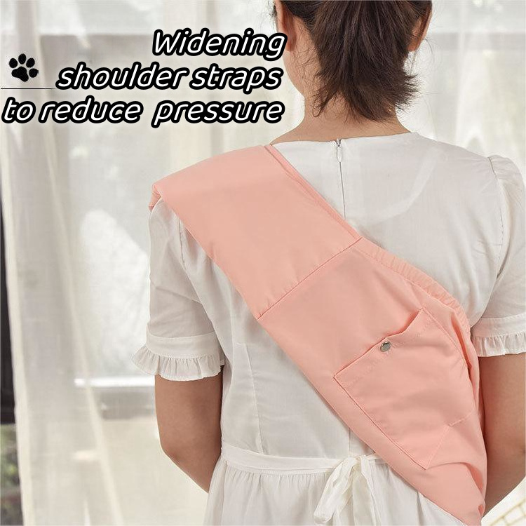 Durable Nylon Pet Carrier Bag Hands Free with Large Shoulder Strap Cat Carrier Bag Small Dog Sling Carrier