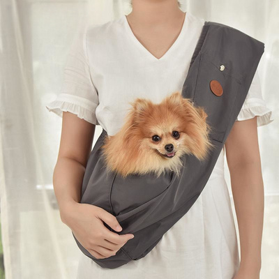 Durable Nylon Pet Carrier Bag Hands Free with Large Shoulder Strap Cat Carrier Bag Small Dog Sling Carrier