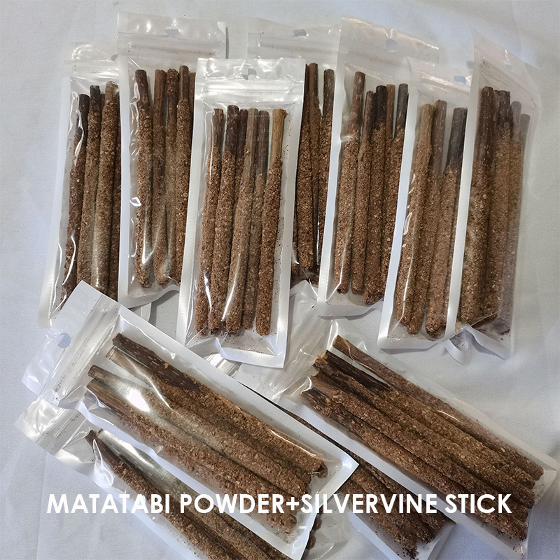 custom logo Natural Silvervine matatabi Sticks Teeth Cleaning matatabi dental Silvervine sticks for cats