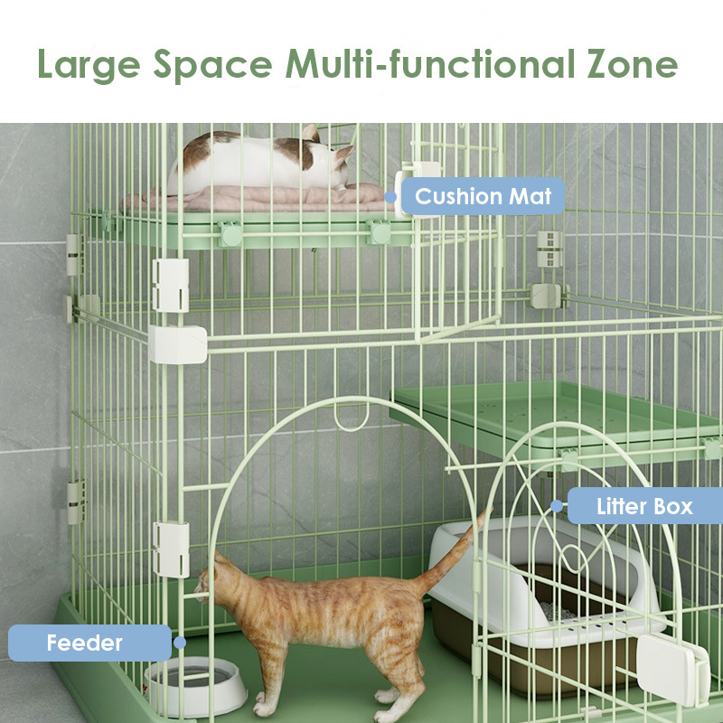 Large Size 89/133/167/180cm Multiple Layers Pink Green Metal Cat Cage Cat House Cattery Cat Cage