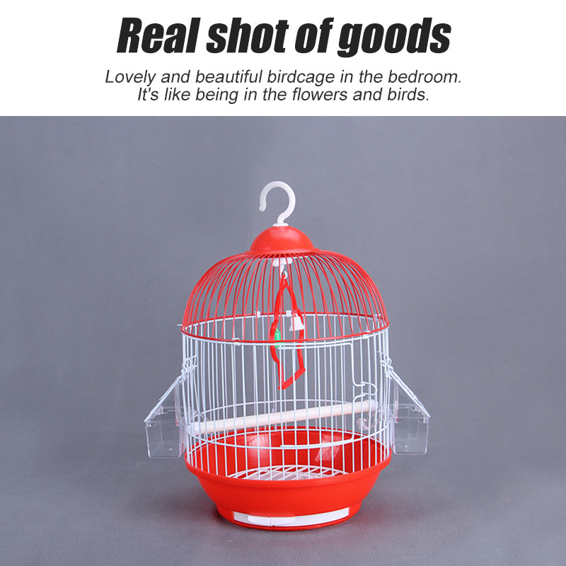 Factory Price Birds supplies hanging small sized bird cage metal Parakeet Lovebirds Canaries Birdcage