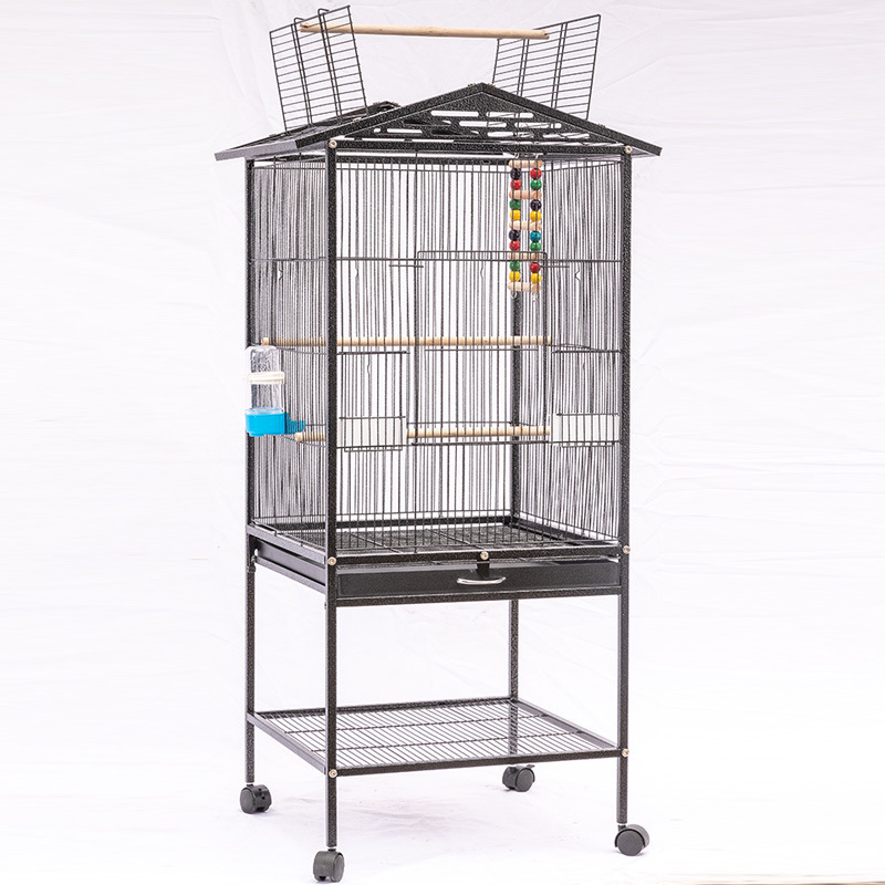 117cm large size open roof hanging outdoor large bird flight cage wire multi-functional bird flight Nest cage