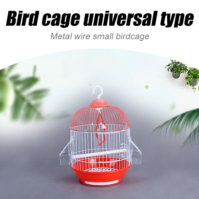 Factory Price Birds supplies hanging small sized bird cage metal Parakeet Lovebirds Canaries Birdcage