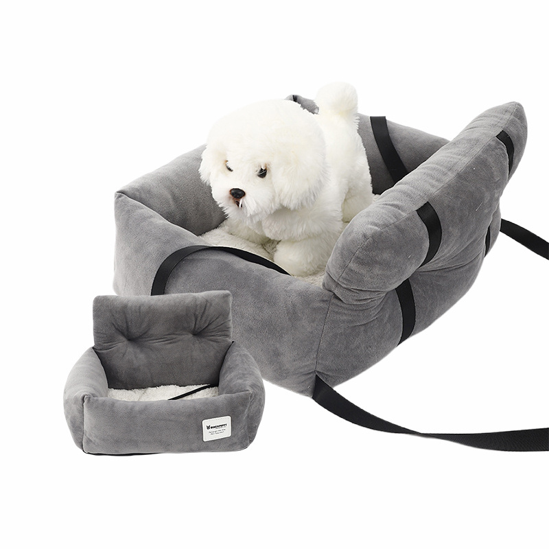 Portable Safety Recycle Soft Recycled Pet Car Travel Carrier Booster Bed Car Dog Seat carseat Car carrier bed