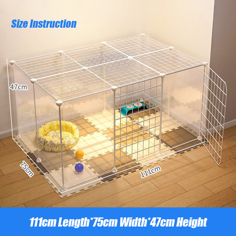 Foldable Metal Wire Dog Crate Pet Cage For Cats Dogs Small Animals 36 Inch Folding Metal Pet Cage