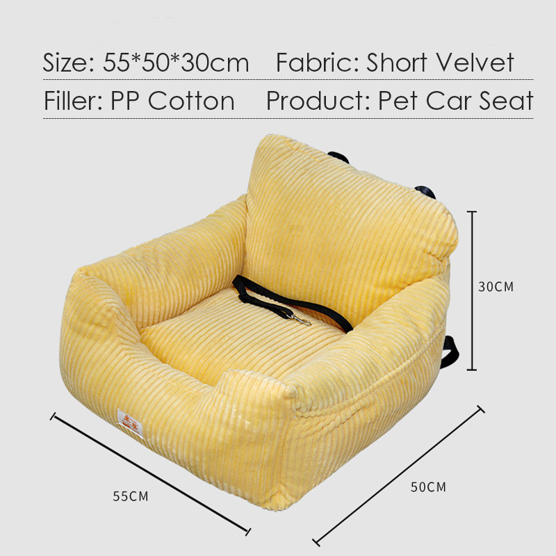 Corduroy Fabric pet car Bed Dog Carseat and Home Detachable Dog Car Seat Pet Booster Seat