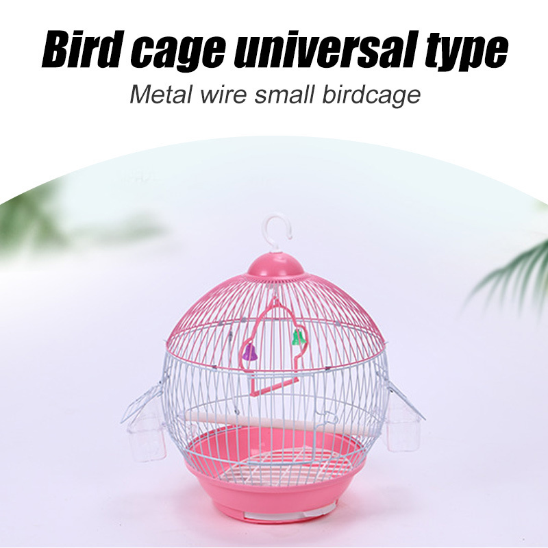 Low price Birds supplies small sized cage metal birdcage hanging Parakeet Lovebirds Canaries Bird Cage