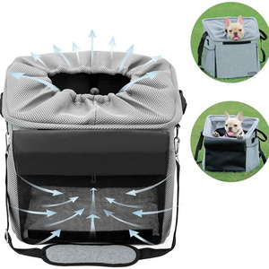 Factory Customized Portable Cat Dog Shoulder Bag Pet Backpack Pet Car Seat Carrier Bicycle Pet Carrier