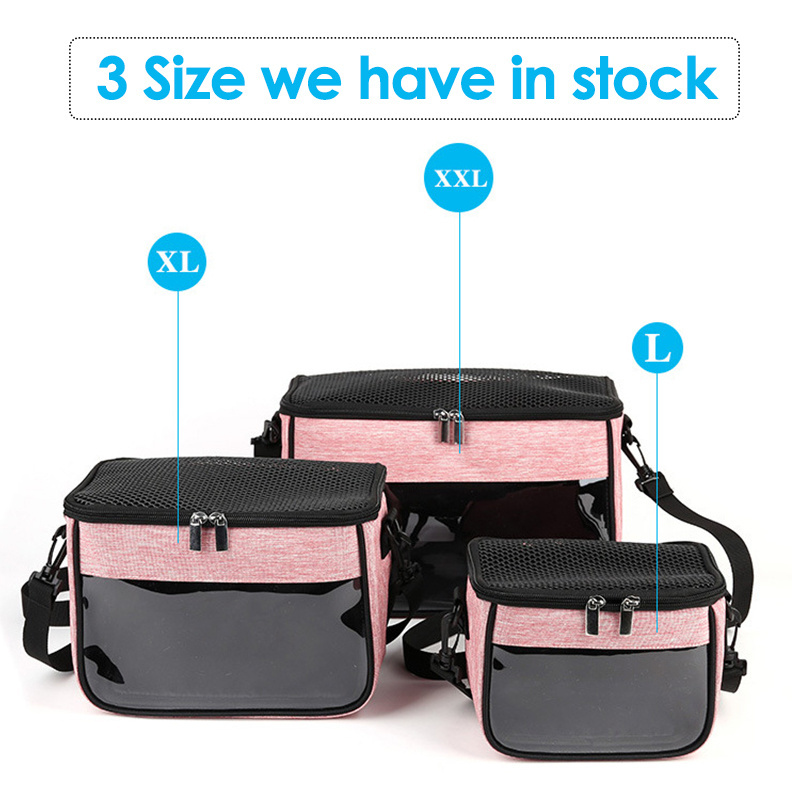 OEM Logo Portable Small Pet Outdoor Carrier Breathable Mesh Oxford Outdoor Travel Hamster Bag