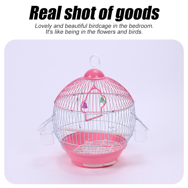 Low price Birds supplies small sized cage metal birdcage hanging Parakeet Lovebirds Canaries Bird Cage