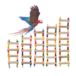 Small large size Bird Cage accessories Ladder toy Bird Wings Colorful pets Toys Bird Conure swing Ladders