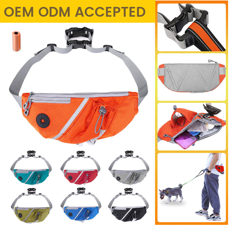 OEM ODM Pet Treat Waist Belt for Hiking Running Dog Walking Training Dog Fanny Pack Treat Pouch