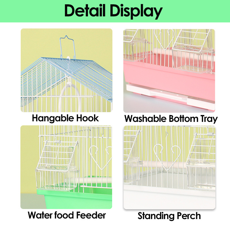 Hangable small Flight Bird Cages house Finches Budgies for Lovebirds Canaries Small Birds Parrots Birdcage