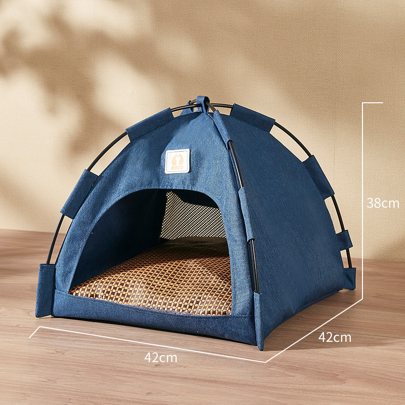 Yueshang Foldable 2-in-1 with Removable Cushioned Pillow small Pet bed tent for Indoor Cats Clearance Warm cat Tent