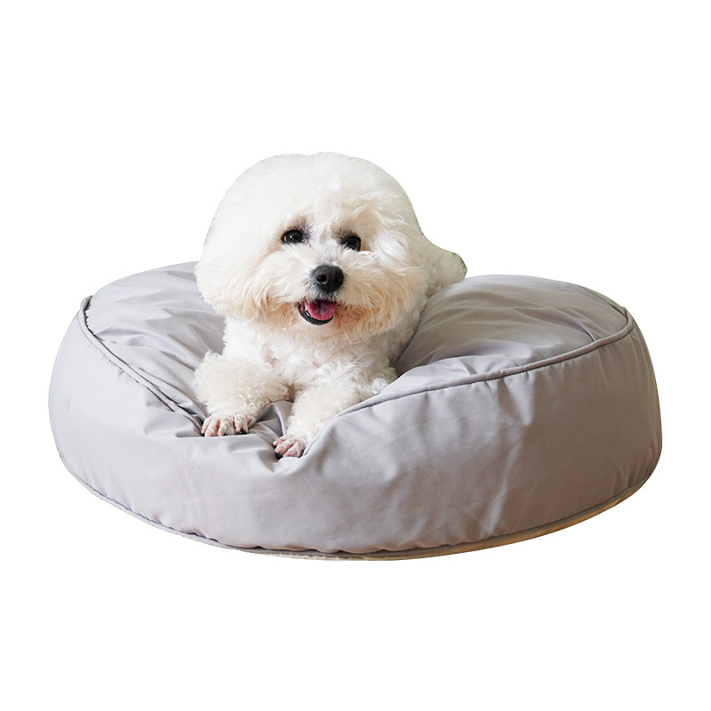 2023 pet round bed ity calming anti-anxiety nest plush  pet bed summer wholesale pet bed