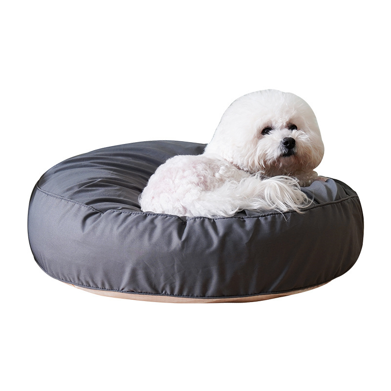 2023 pet round bed ity calming anti-anxiety nest plush  pet bed summer wholesale pet bed