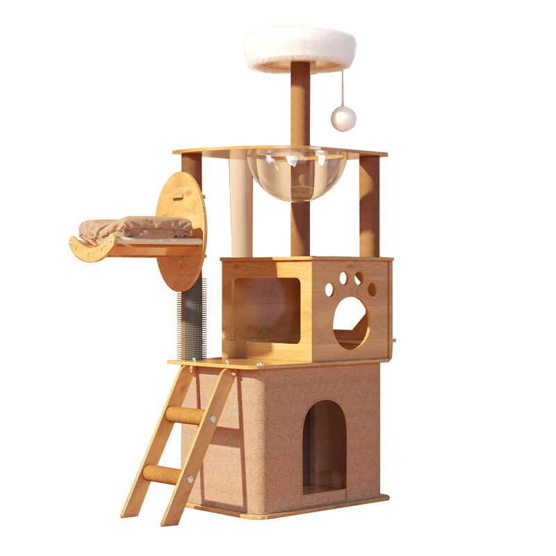 Yueshang new design arrived scraper tree for cats luxurious kratzbaum cat tree playing cat tree with hammock