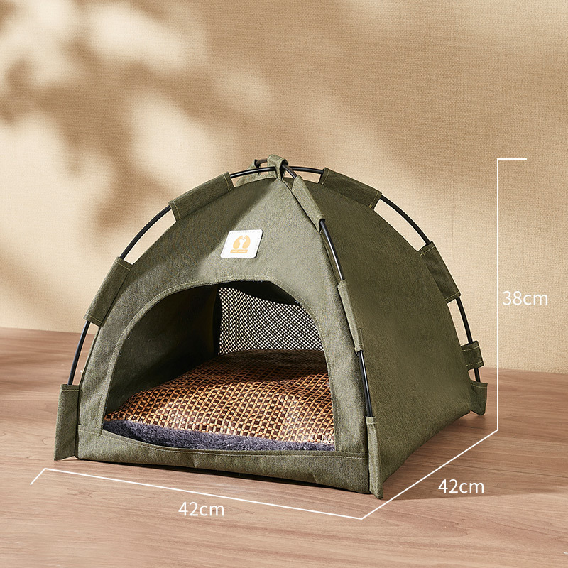 Yueshang Foldable 2-in-1 with Removable Cushioned Pillow small Pet bed tent for Indoor Cats Clearance Warm cat Tent