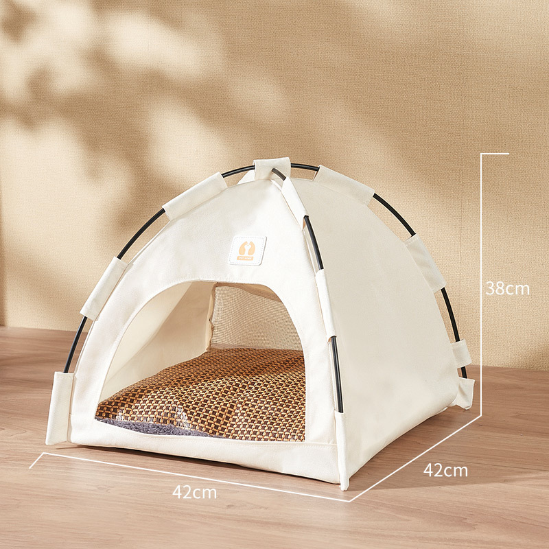 Yueshang Foldable 2-in-1 with Removable Cushioned Pillow small Pet bed tent for Indoor Cats Clearance Warm cat Tent