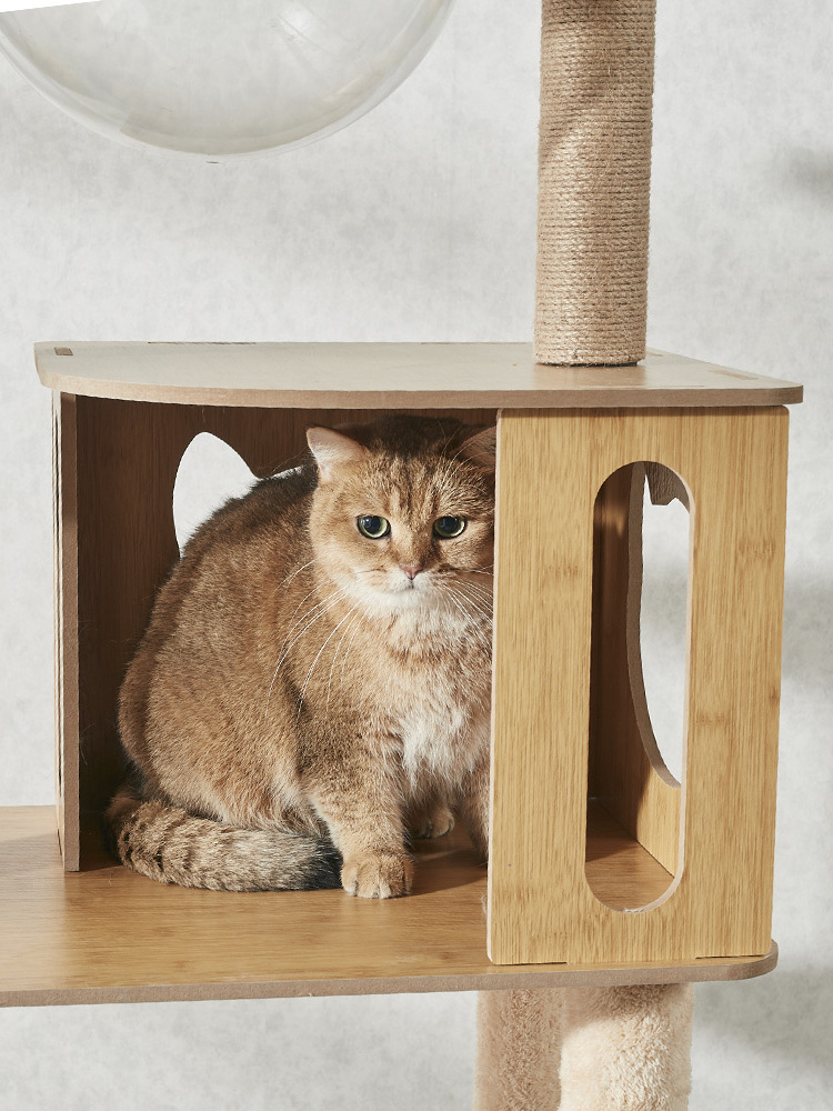 Wholesale 2022 Pet Toy MDF Animal Wholesale Luxury Large Cat Tree Tower Houses Cratcher Climbing Pet Cat Tree