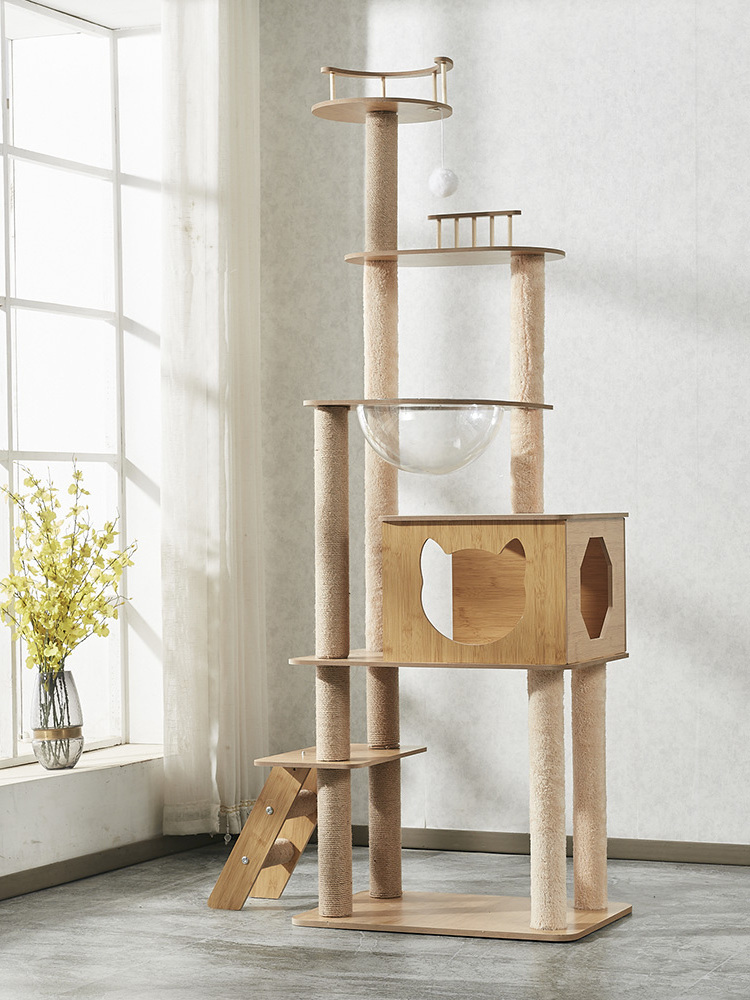 Wholesale 2022 Pet Toy MDF Animal Wholesale Luxury Large Cat Tree Tower Houses Cratcher Climbing Pet Cat Tree