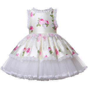 Pettigirl Exclusive Floral Lace Children Girls Tutu Birthday Party Dresses 2-12Y 1BAG=1PCS