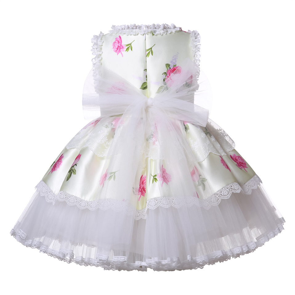 Pettigirl Exclusive Floral Lace Children Girls Tutu Birthday Party Dresses 2-12Y 1BAG=1PCS