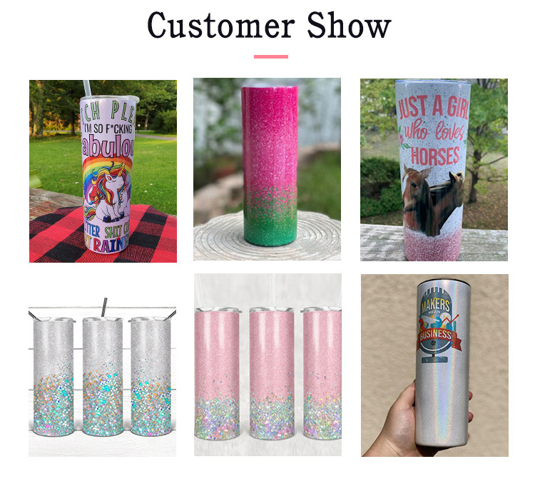 US Warehouse 20 oz Cups Double Wall Stainless Steel Skinny Straight Blanks Sublimation Tumblers Sublimation Holographic