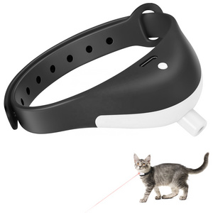 New Interactive Cat Laser Toy Led Light Infrared Pet Laser Collar Toy For Cat Self Entertainment Amusing Collar