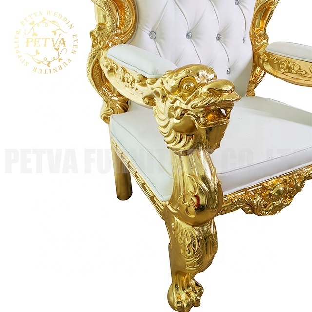 Luxury lion king throne chair party chairs and tables bridal sofa  for event used