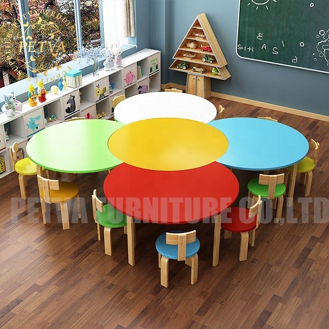 Beautiful kids reading learning table and chair kindergarten  kids party tables