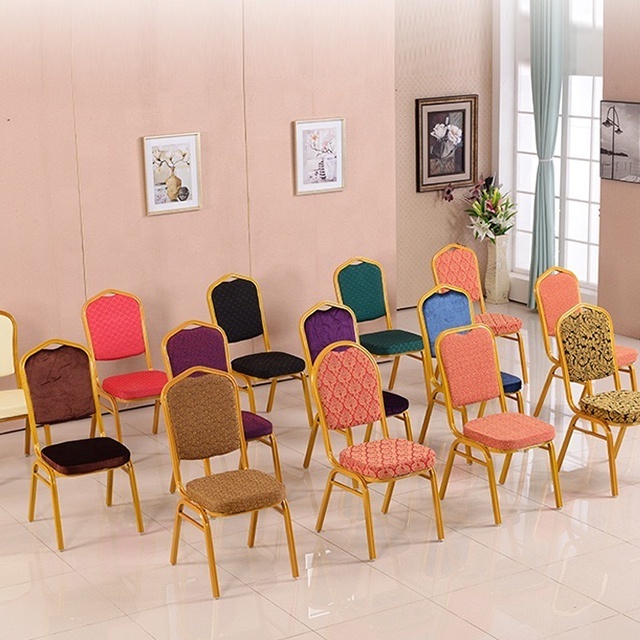 Hot sale Hotel Furniture gold Banquet chairs Stackable Church Chair for event used