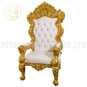 Luxury lion king throne chair party chairs and tables bridal sofa  for event used