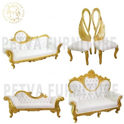 Beautiful loveseat  throne chair double wedding chairs for bride and groom sofa chair for event used