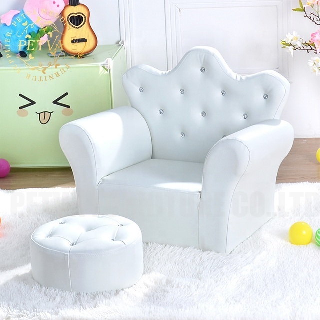 High Quality crown tiffany chairs for kids with stool  kids' sofas