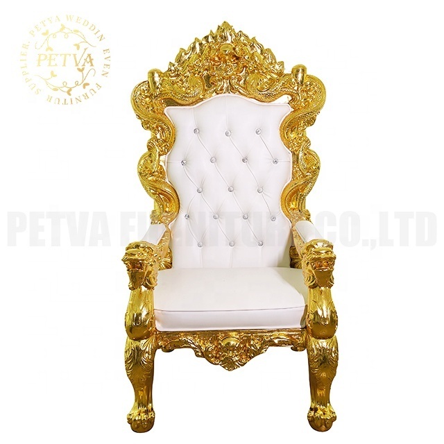 Luxury lion king throne chair party chairs and tables bridal sofa  for event used