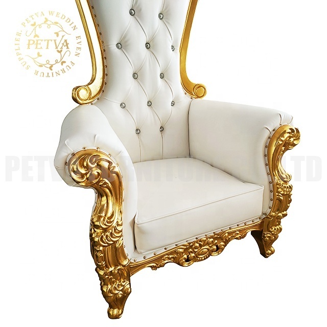 Wholesale wooden white cheap king throne chair rental chairs high back luxury for wedding used