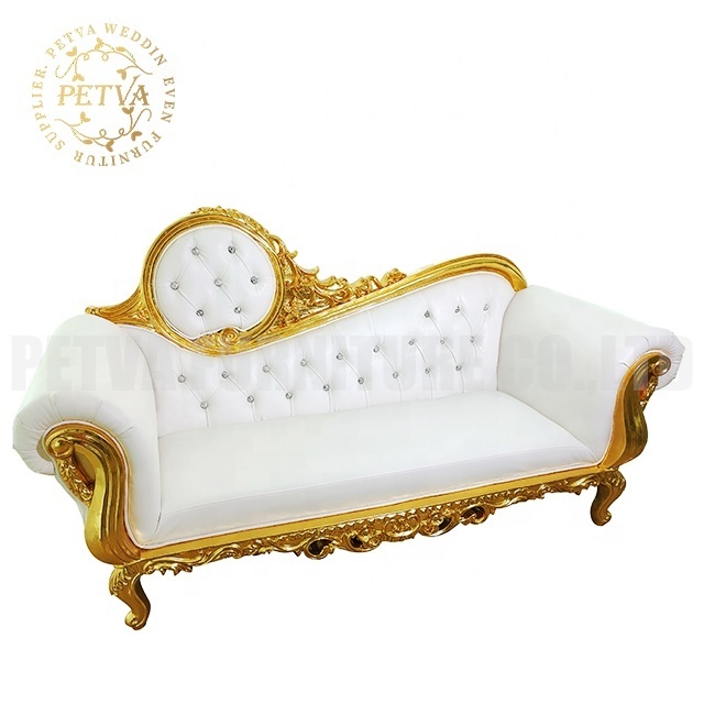 Beautiful loveseat  throne chair double wedding chairs for bride and groom sofa chair for event used