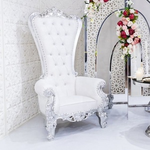 Luxury king and queen high back gold royal king high back throne chairs wedding for hotel used