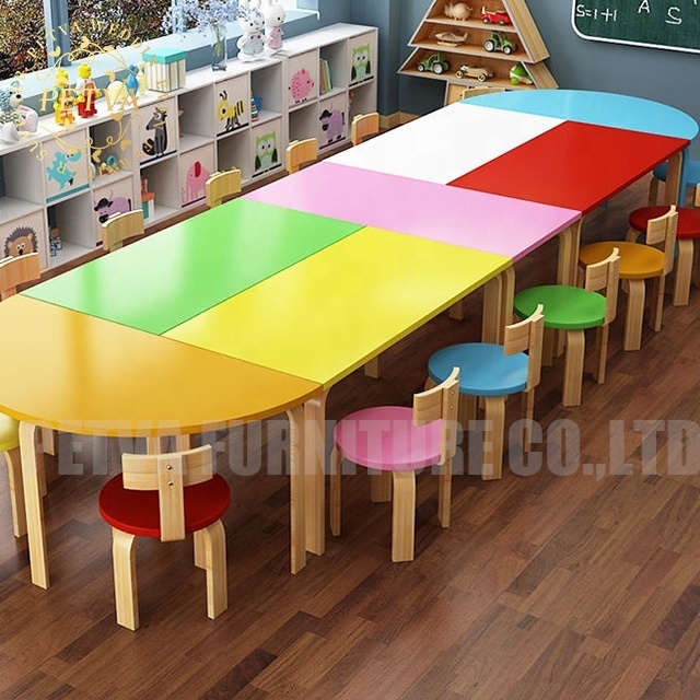 Beautiful kids reading learning table and chair kindergarten  kids party tables