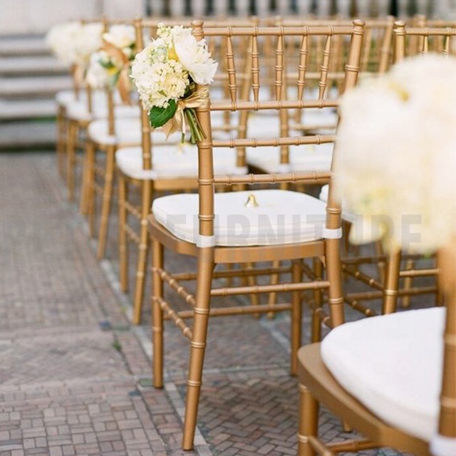 WHolesale white chairs chiavari metal frame dining gold stacking metal aluminium hotel banquet chair for event used