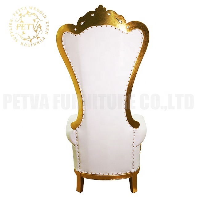 Luxury king and queen high back gold royal king high back throne chairs wedding for hotel used