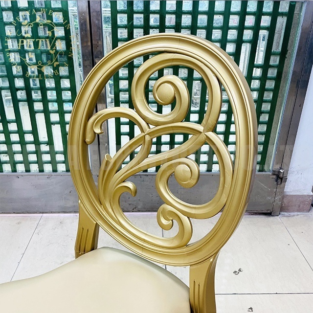 Flower plastic rattan back king louis marble dining table and chairs with arms for event